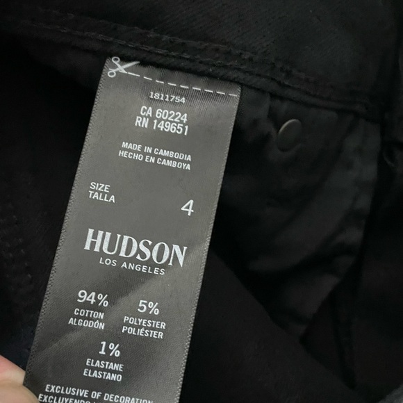 Hudson Ladies' Slim Straight Leg Jean Black Size 4 - Picture 13 of 14